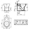 Immagine di VASO EUROVIT FILO PARETE MULTI CERAMICA BIANCA IDEAL STANDARD (SENZA SEDILE)