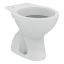 Immagine di VASO EUROVIT A TERRA DISTANZIATO SCARICO PAVIMENTO CERAMICA BIANCA IDEAL STANDARD (SENZA SEDILE)