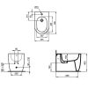 Immagine di BIDET BLEND CURVE FILO PARETE MONOFORO CERAMICA BIANCA IDEAL STANDARD