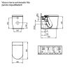 Immagine di VASO BLEND CURVE FILO PARETE CERAMICA BIANCA IDEAL STANDARD (SENZA SEDILE)