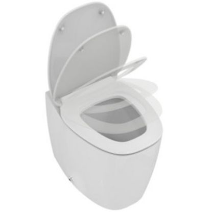 Immagine di VASO DEA FILO PARETE AQUABLADE CON SEDILE SOFT CLOSE IDEAL STANDARD