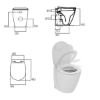 Immagine di VASO CONNECT SPACE FILO PARETE 48 CM CON SEDILE SOFT CLOSE IDEAL STANDARD