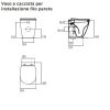 Immagine di VASO CONNECT SPACE FILO PARETE 48 CM CON SEDILE CERAMICA BIANCA IDEAL STANDARD