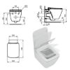 Immagine di VASO STRADA 2 SOSPESO AQUABLADE CON SEDILE SOFT CLOSE IDEAL STANDARD
