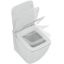Immagine di VASO STRADA 2 FILO PARETE AQUABLADE CON SEDILE SOFT CLOSE CERAMICA BIANCA IDEAL STANDARD