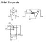 Immagine di BIDET TONIC 2 FILO PARETE MONOFORO IDEAL STANDARD