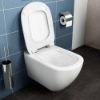Immagine di VASO TESI SOSPESO AQUABLADE CON SEDILE CERAMICA BIANCA IDEAL STANDARD