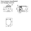 Immagine di VASO TESI SOSPESO AQUABLADE CON SEDILE CERAMICA BIANCA IDEAL STANDARD