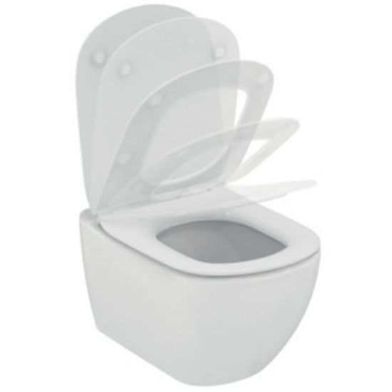 Immagine di VASO TESI SOSPESO AQUABLADE CON SEDILE SOFT CLOSE IDEAL STANDARD