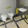Immagine di VASO TESI MULTI AQUABLADE FILO PARETE CON SEDILE SOFT CLOSE CERAMICA BIANCA IDEAL STANDARD