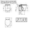 Immagine di VASO CONNECT AQUABLADE FILO PARETE CON SEDILE SOFT CLOSE CERAMICA BIANCA IDEAL STANDARD
