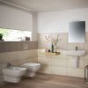 Immagine di VASO ESEDRA SOSPESO CON SEDILE TERMOINDURENTE CERAMICA BIANCA IDEAL STANDARD