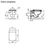 Immagine di VASO ESEDRA SOSPESO CON SEDILE TERMOINDURENTE CERAMICA BIANCA IDEAL STANDARD