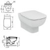 Immagine di VASO ESEDRA SOSPESO CON SEDILE TERMOINDURENTE CERAMICA BIANCA IDEAL STANDARD