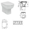 Immagine di VASO ESEDRA FILO PARETE CON SEDILE TERMOINDURENTE CERAMICA BIANCA IDEAL STANDARD
