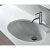 Immagine di LAVABO SIBARI 57x43 CM INSTALLAZIONE SOTTOPIANO INCASSO CERAMICA BIANCA GLOBO
