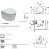 Immagine di VASO FORTY3 SOSPESO SENZA BRIDA 43x36 CM CERAMICA BIANCA GLOBO (SENZA SEDILE)