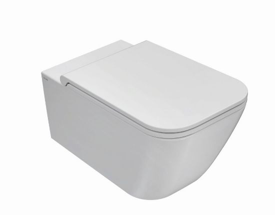 Immagine di VASO STONE SOSPESO SENZA BRIDA 56x36 CM CERAMICA BIANCA GLOBO (SENZA SEDILE)