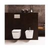 Immagine di VASO STONE SOSPESO SENZA BRIDA 56x36 CM CERAMICA BIANCA GLOBO (SENZA SEDILE)