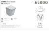 Immagine di VASO STONE FILO PARETE 45x36 CM CERAMICA BIANCA GLOBO (SENZA SEDILE)