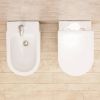 Immagine di BIDET GENESIS FILO PARETE 50x36 CM MONOFORO CERAMICA BIANCA GLOBO