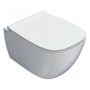 Immagine di VASO GENESIS SOSPESO SENZA BRIDA CM 55x36 CERAMICA BIANCA GLOBO (SENZA SEDILE)