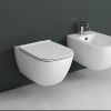Immagine di VASO GENESIS SOSPESO SENZA BRIDA CM 55x36 CERAMICA BIANCA GLOBO (SENZA SEDILE)