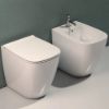 Immagine di VASO GENESIS FILO PARETE SENZA BRIDA 50x36 CM CERAMICA BIANCA GLOBO (SENZA SEDILE)
