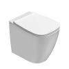 Immagine di VASO GENESIS FILO PARETE SENZA BRIDA 55x36 CM CERAMICA BIANCA GLOBO (SENZA SEDILE)