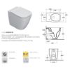 Immagine di VASO GENESIS FILO PARETE SENZA BRIDA 55x36 CM CERAMICA BIANCA GLOBO (SENZA SEDILE)