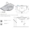 Immagine di LAVABO PAESTUM 90x56 CM INSTALLAZIONE SOSPESA PREDISPOSIZIONE 3 FORI CERAMICA BIANCA GLOBO