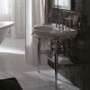 Immagine di LAVABO PAESTUM 90x56 CM INSTALLAZIONE SOSPESA PREDISPOSIZIONE 3 FORI CERAMICA BIANCA GLOBO