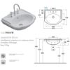 Immagine di LAVABO PAESTUM 62X52 CM INSTALLAZIONE SOSPESA O SU COLONNA PREDISPOSIZIONE 3 FORI BIANCO LUCIDO GLOBO
