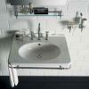 Immagine di LAVABO PAESTUM 75x55 CM INSTALLAZIONE SOSPESA PREDISPOSIZIONE 3 FORI CERAMICA BIANCA GLOBO