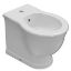Immagine di BIDET PAESTUM FILO PARETE TRE FORI CERAMICA BIANCA GLOBO