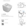 Immagine di BIDET STOCKHOLM FILO PARETE 51 CM CERAMICA BIANCA GLOBO