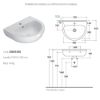 Immagine di LAVABO GRACE 55x42 CM INSTALLAZIONE SOSPESA O SU COLONNA PREDISPOSIZIONE 3 FORI CERAMICA BIANCA GLOBO