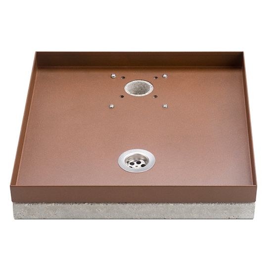 Immagine di BASE UNIVERSALE PORTACIOTTOLO COLOR RUGGINE 40X40 H8 CM BEL-FER