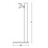 Immagine di FONTANA COLORE ANTRACITE 1 RUBINETTO CON BASE CEMENTO BEL-FER