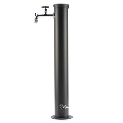 Immagine di FONTANA COLORE ANTRACITE CON GHIERA IN TINTA E 2 RUBINETTI BEL-FER