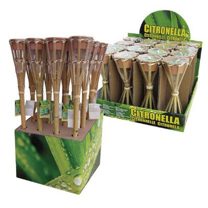 Immagine di CITRONELLA TORCIA DA TAVOLO BAMBÙ ALTEZZA 24 CM