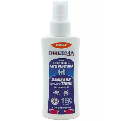 Immagine di DHERMA & SALUTAE LOZIONE ANTI PUNTURA REPELLENTE PER MOSCERINI E ZANZARE FAMILY 75 ML