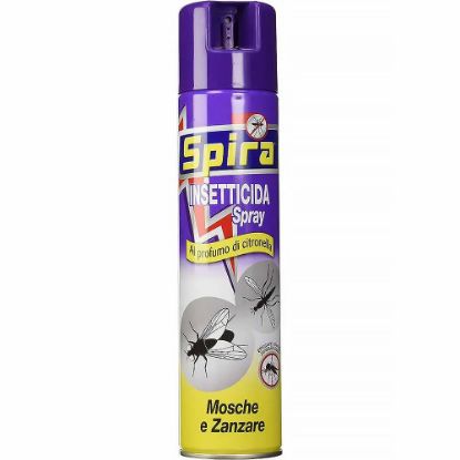 Immagine di INSETTICITA SPRAY PER MOSCHE E ZANZARE AL PROFUMO DI LIMONE 400 ML SPIRA