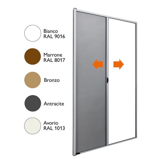 Immagine di KIT ZANZARIERA RULLO PER PORTA L160 H250 CM COLORE BIANCO