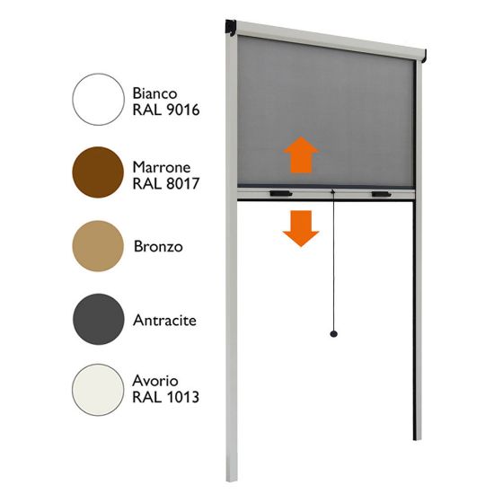 Immagine di KIT ZANZARIERA RULLO L80 H170 CM COLORE MARRONE