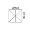 Immagine di OMBRELLONE LEGNO 3x3 MT COLORE ECRU