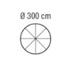 Immagine di OMBRELLONE DIAMETRO 300 CM CON BRACCIO LATERALE COLORE ECRU