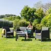 Immagine di SET DA GIARDINO 4 POSTI MATILDE COLORE ANTRACITE SCURO TOOMAX