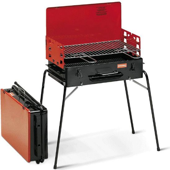 Immagine di BARBECUE A CARBONELLA TORNADO ROSSO MISURA L 67 P 35 H 87 CM IN VALIGETTA FERRABOLI (*)