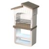 Immagine di BARBECUE CAORLE CARBONELLA E LEGNA MISURA 82x51,5XH165,5 CM SAROM